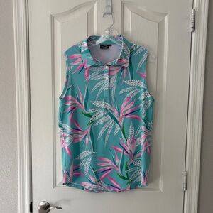 Sunday Swagger Multi Color Print Sleeveless Tank Top Shirt Size XL